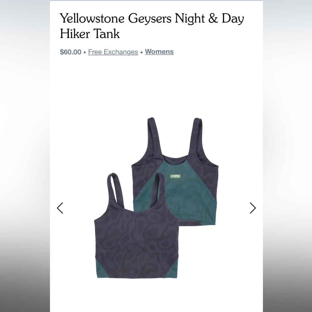Parks Project Yellowstone Geysers Night and Day Hiker Tank